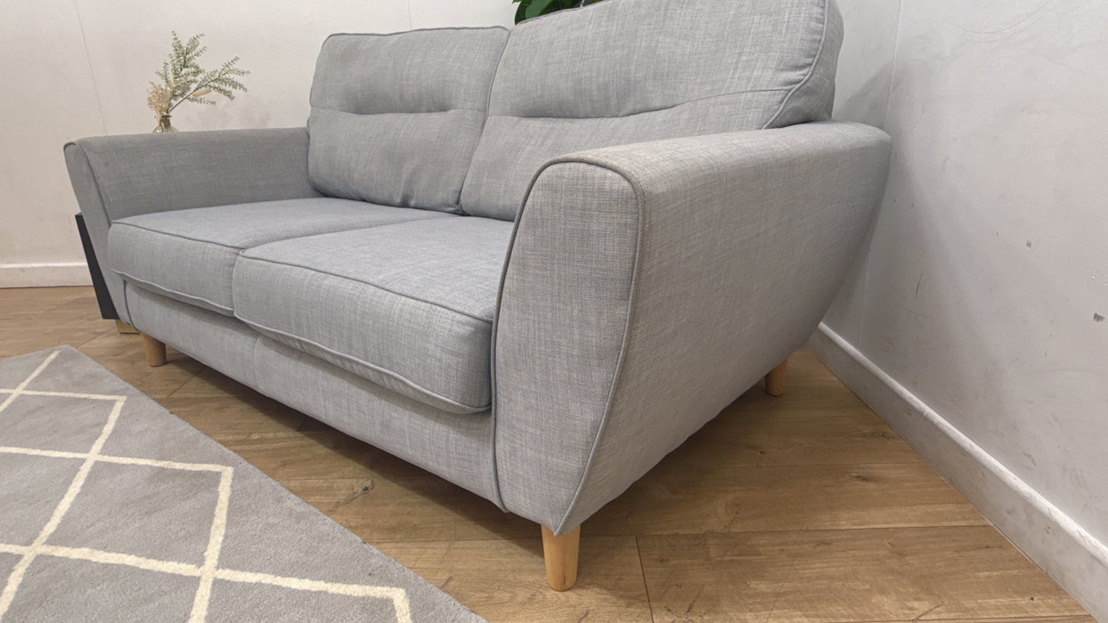 Sofology Hetty Fabric 2 Seater Full Back in Linoso Silver