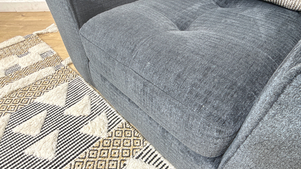 Sofology Ascot Fabric Chair in Texture Chenille Denim Mix