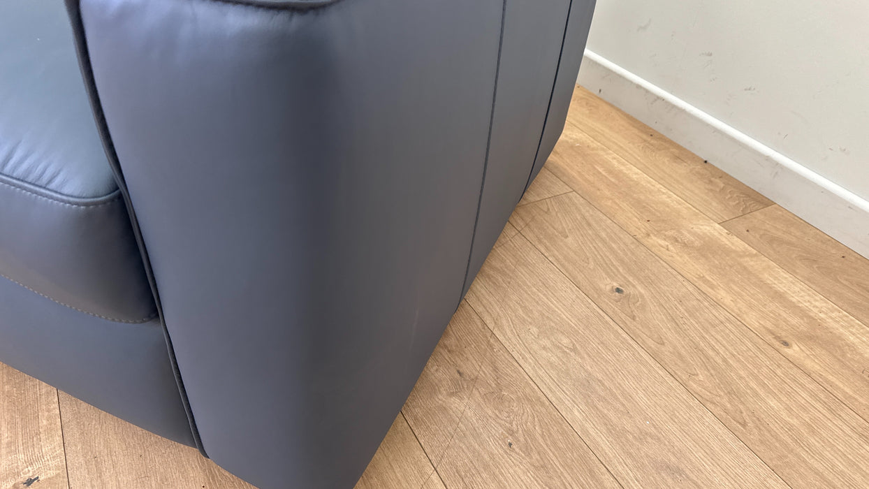 Sofology Chair - Leather - Trusty Matt Steel Blue