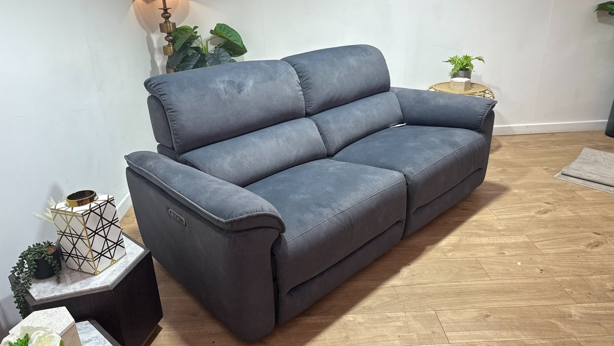 Sofology Hugo Fabric 2.5 Seater Power Recliner/Headrest in Lifestyle Flecked Charcoal