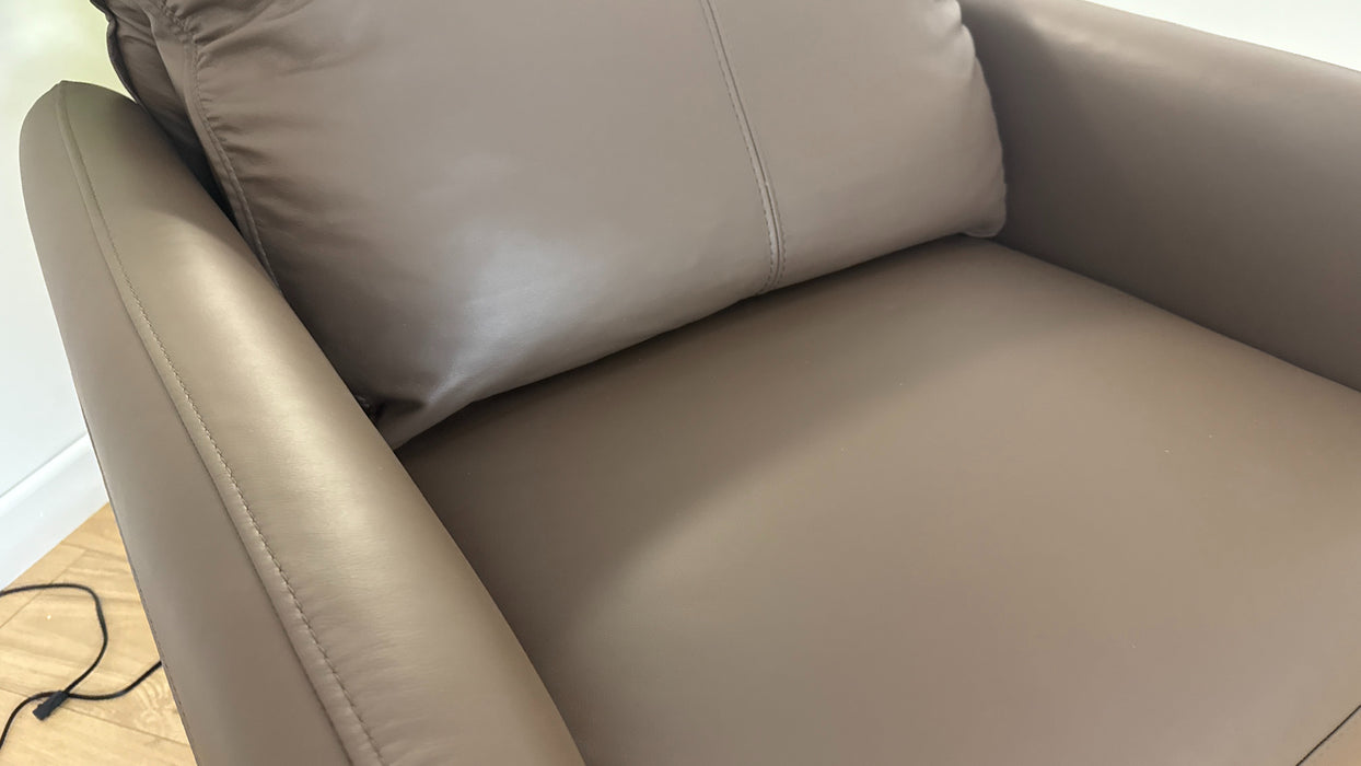 Sofology Tessuto Accent Swivel Chair in Trusty Matt Chocolate