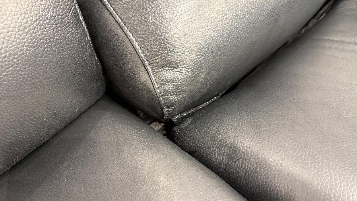 Sofology Cleveland Fabric 3 Seater Power Recline In Trusty Embossed Jet Black