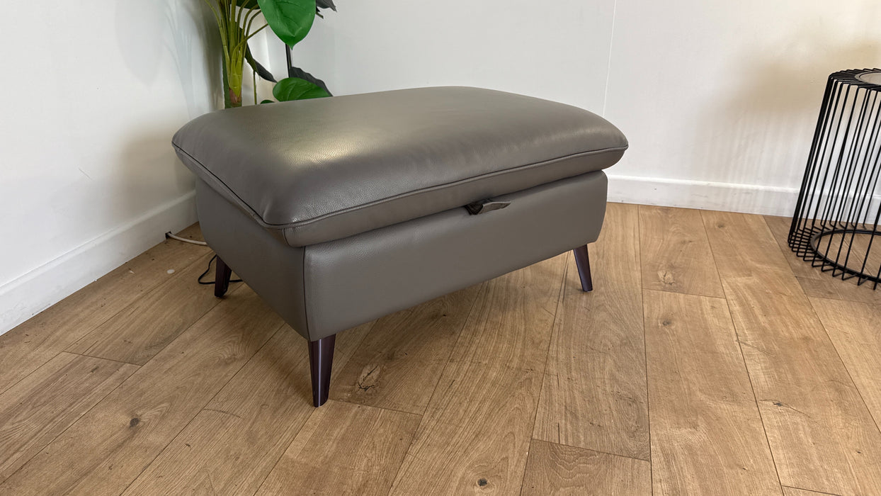 Sofology The Arlo Leather Designer Storage Footstool in Trusty Embossed Elephant