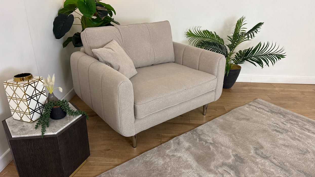 Sofology Islington Fabric Loveseat in Lifestyle Smooth Mink