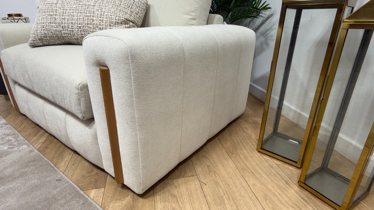 Sofology Soho Fabric Loveseat in Micro Boucle Natural