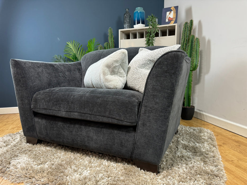 Bartello Fabric Loveseat - Soft Chenille Anthracite - WA2