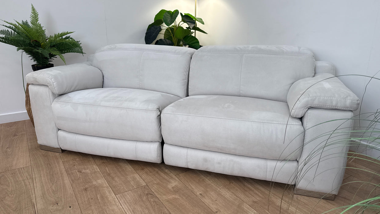 Sofology The Laurence 3 Seater Fabric Recliner Sofa in Lifestyle Textured Beige