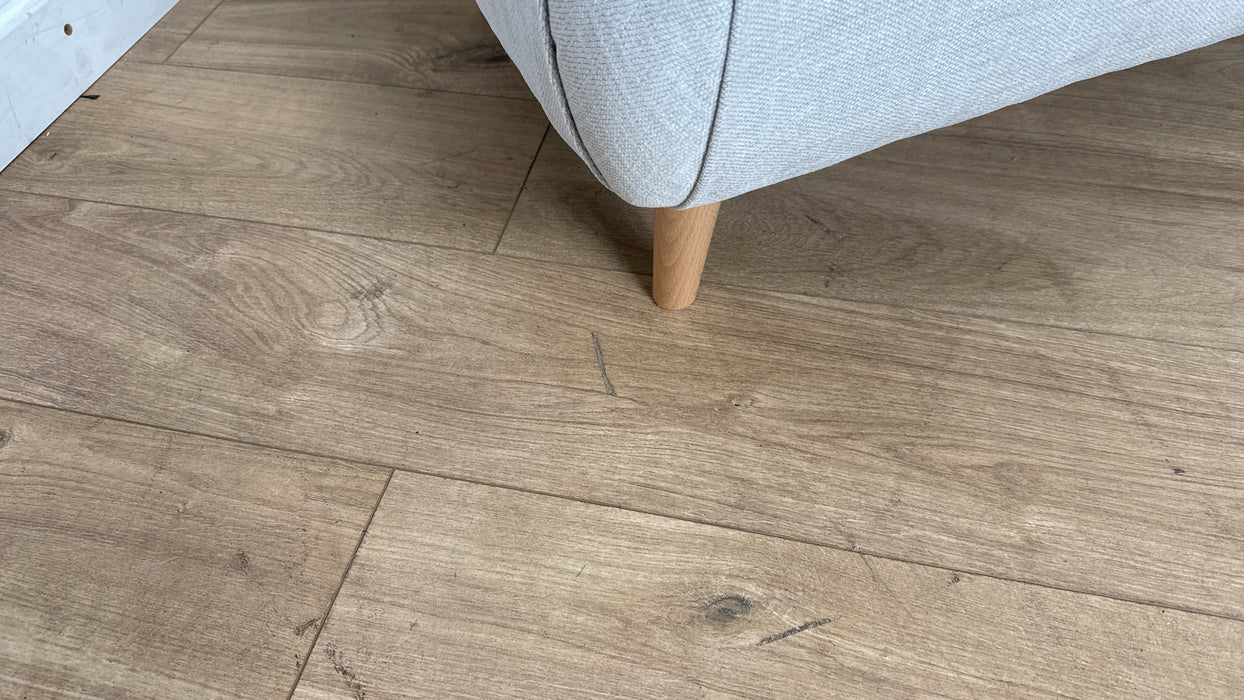 DFS The Freya Fabric Footstool in Silver