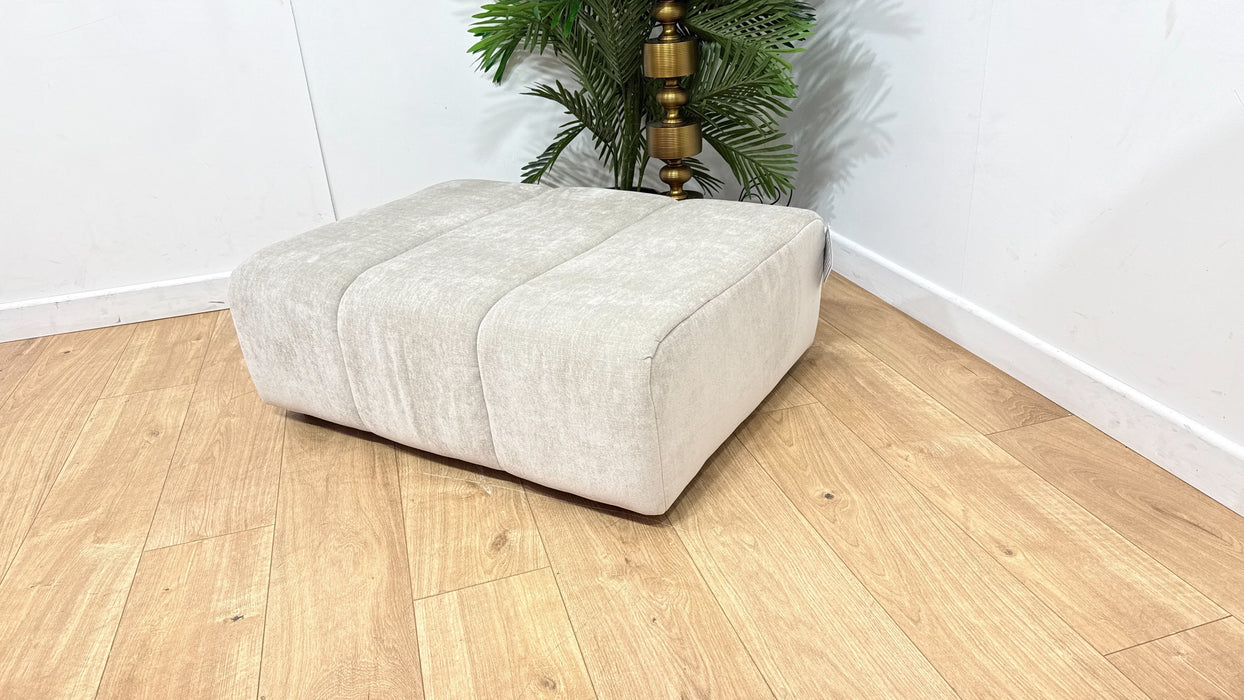 Sofology Waldorf Fabric Storage Footstool in Soft Chenille Linen