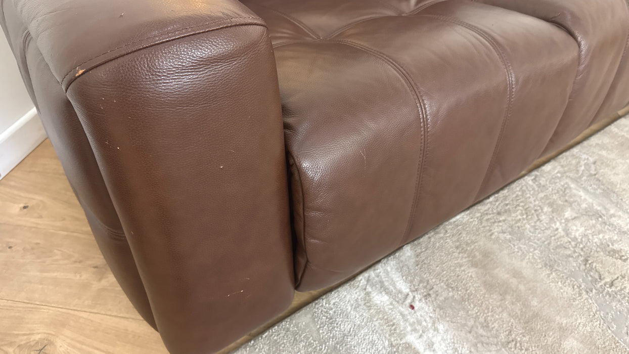 Sofology Marvella Leather 3 Power Recliner in Chocolate