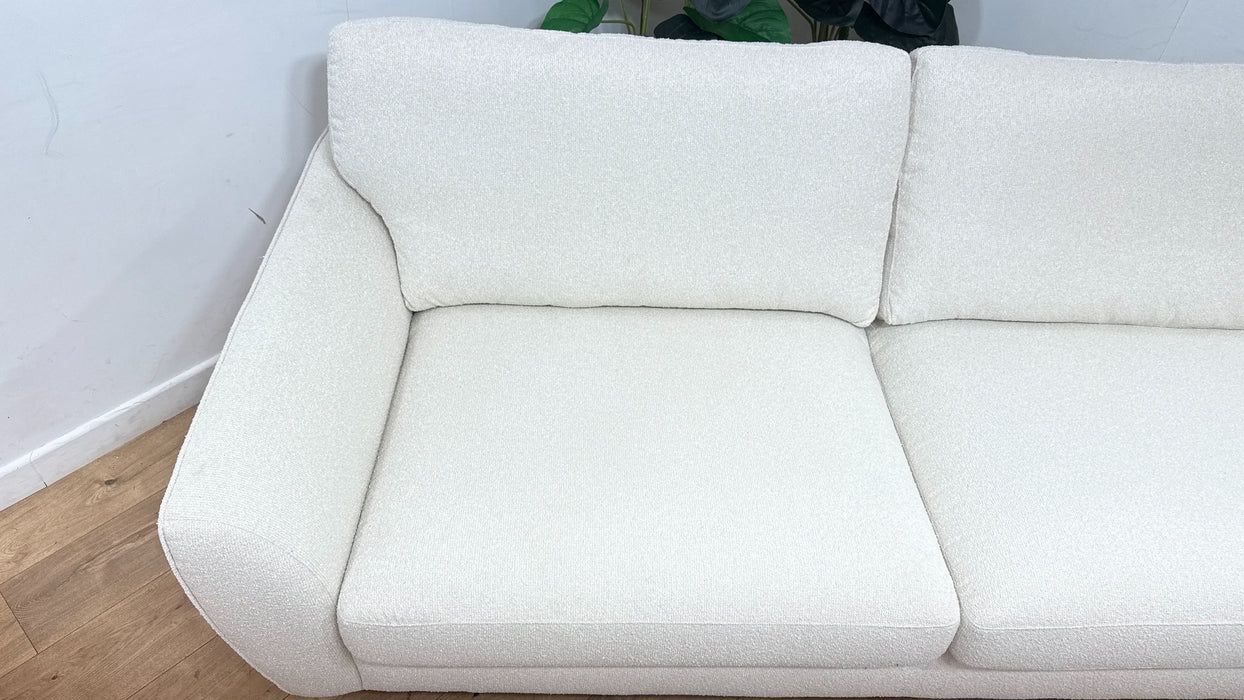 Sofology The Hackney Fabric 4 Seater Memory Foam Seats in  Mini Boucle Natural Mix