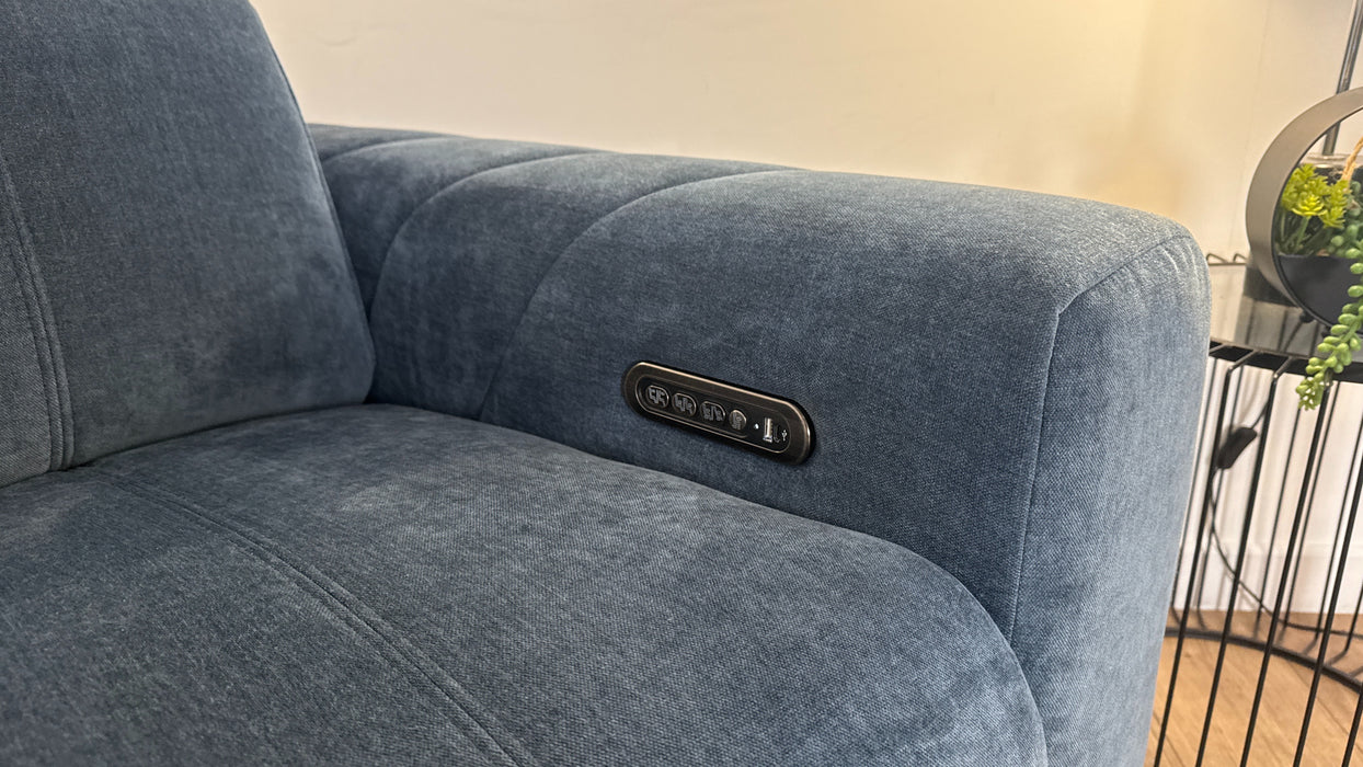 Sofology Allure Fabric Recliner 2.5 in Denim