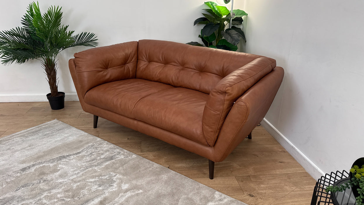 Sofology The Hygge Leather 2 Seater in Relaxed Soft Leather Tan