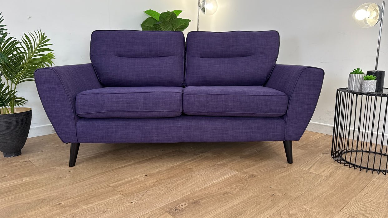 Hetty 2 Seater - Fabric Sofa - Linoso Purple