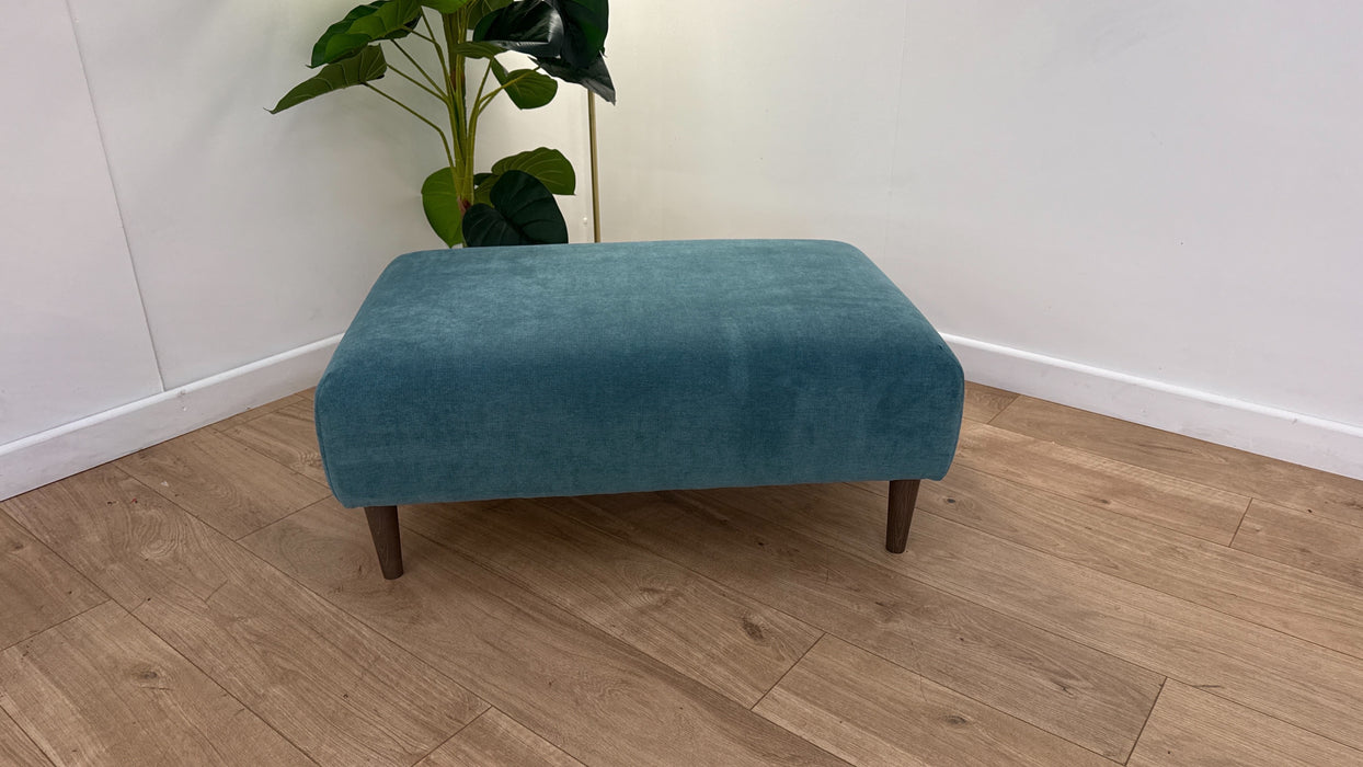 DFS Orka Fabric Footstool in Denim