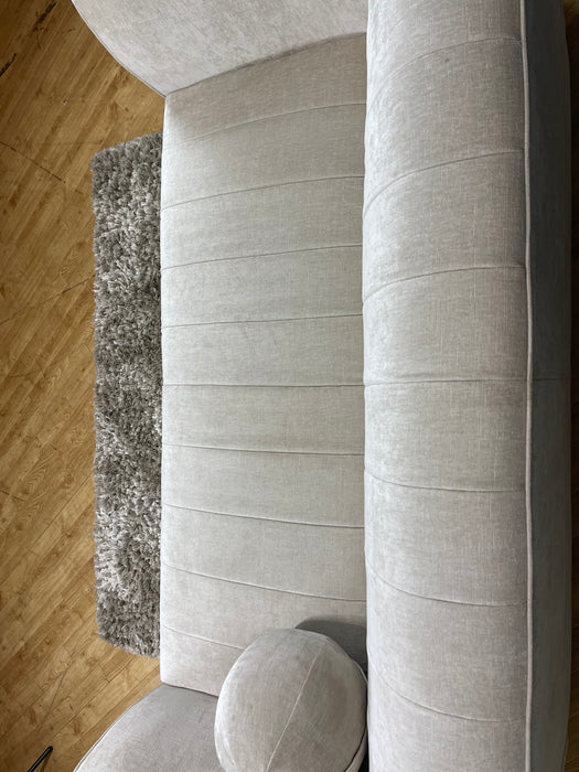 Fitzrovia 3 Seater Luxury Chenille Mist Mix Fabric - Light wood Trim (WA2)