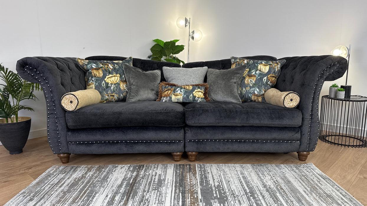 Persia 4 Seater Split - Fabric - Smoke/Mustard Mix