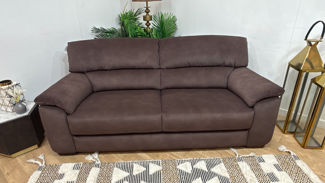 Sofology Santina Fabric 3 Seater in Lifestyle Mottled Dark Chocolate