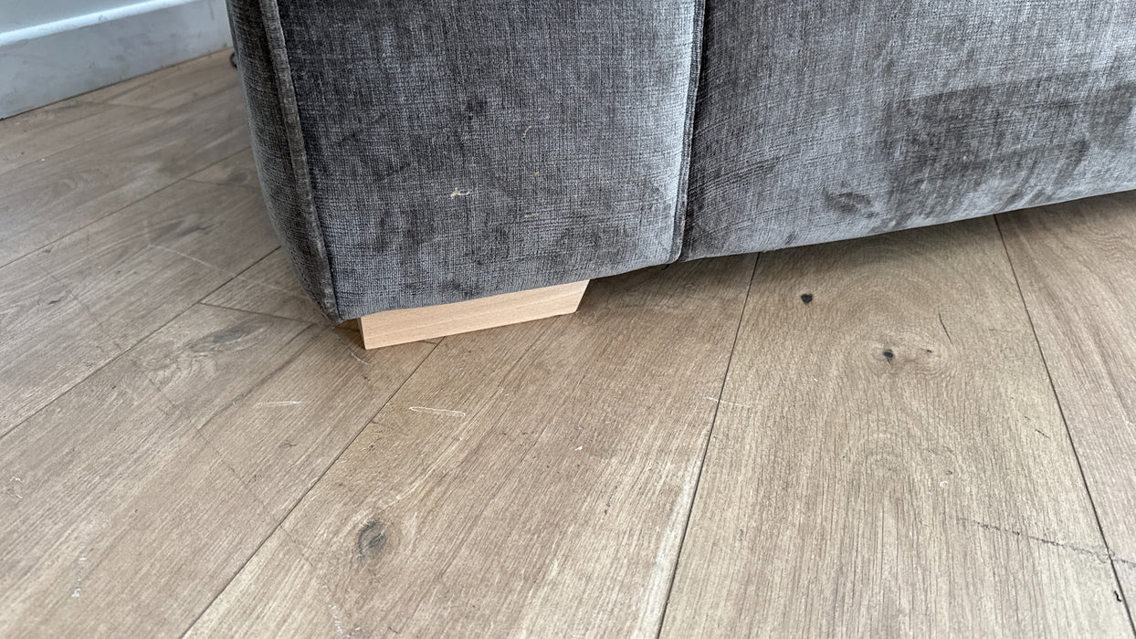 Sofology The Valentina Fabric 3 Seater Foam Seats Pillow Back in Luxury Chenille Truffle Mix