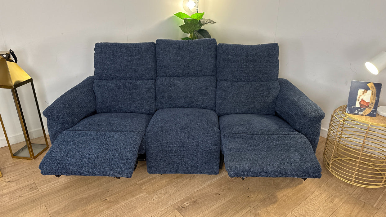 Sofology The Ripley 3 Seater Recliner Sofa in Woven Textured Fabric Mocha