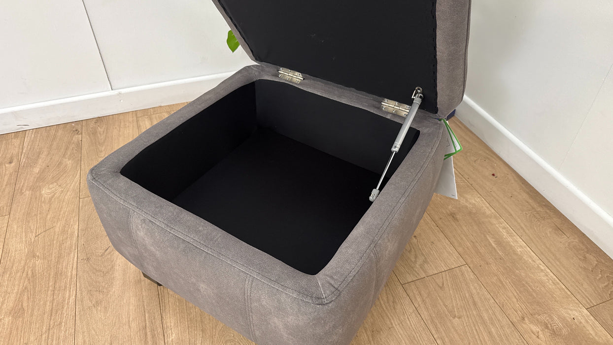 Sofology The Ravello Fabric Designer Storage  Footstool in Mocha