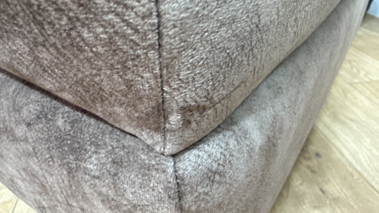 Sofology Hackney Fabric Storage Memory Foam Footstool in Lifestyle Dapple Mocha