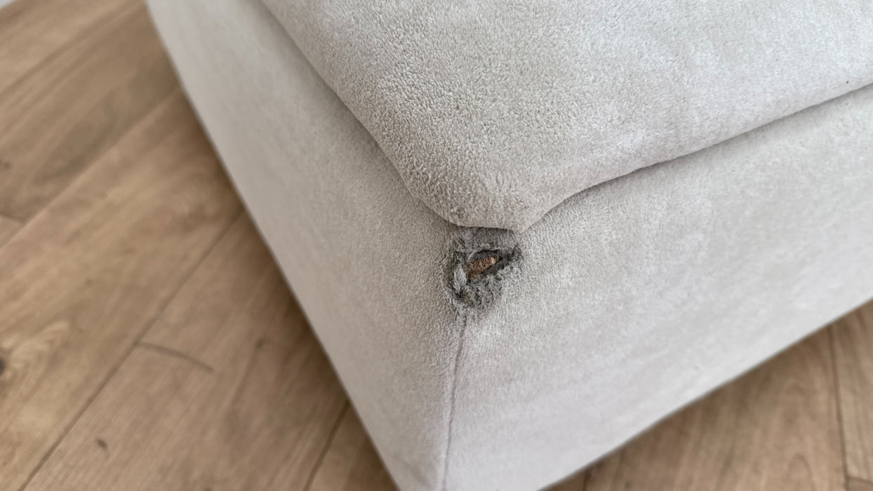 Sofology Ascot Fabric Storage Footstool in Soft Sherpa Natural