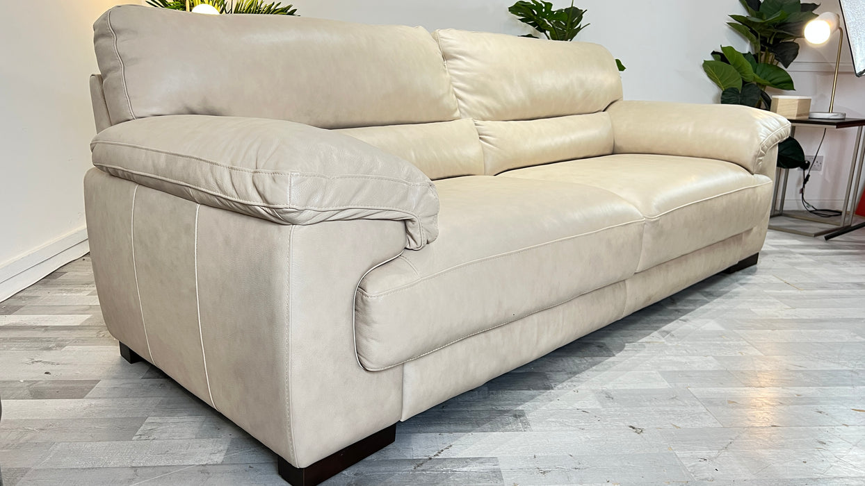 Santino 3 seater - Leather Sofa - Caruso Bone