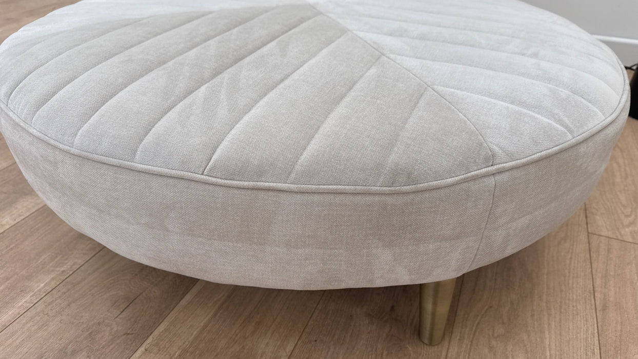 Sapporo Footstool - Fabric - Manalo Ecru All Over