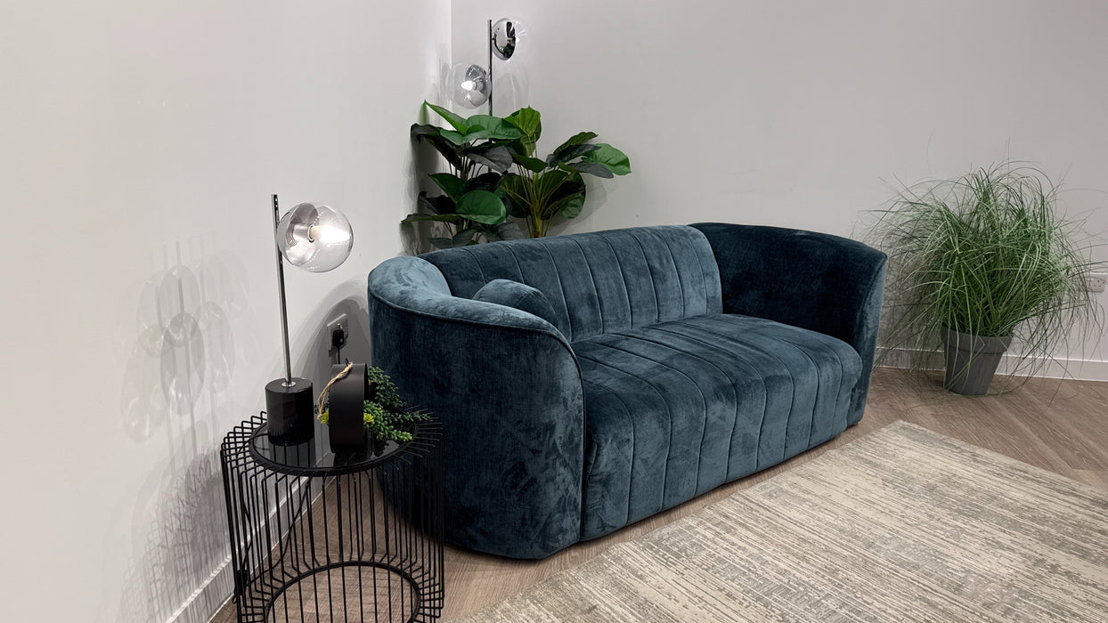 Sofology Fitzrovia Fabric 2 Seater in Luxury Chenille Teal Mix Without Trim