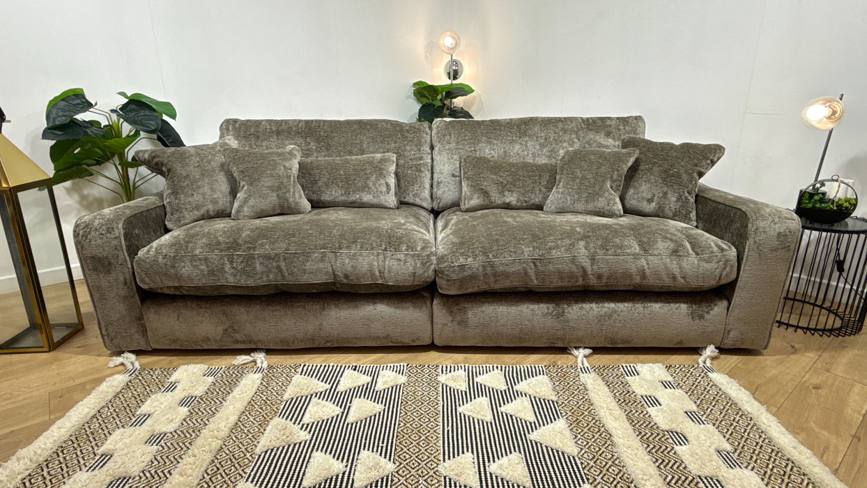 Sofology Bellagio 4 Seater Split Reversible Extra Flex Interior in Chunky Luxe Chenille Fennel