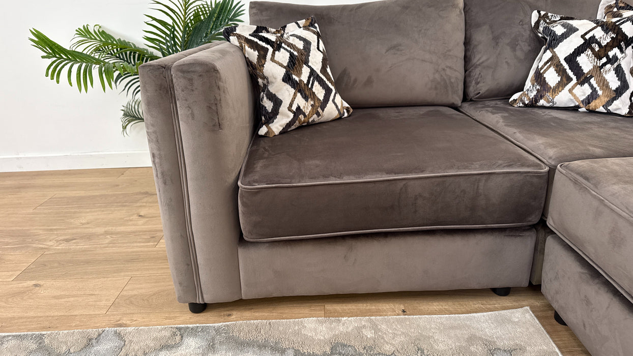 Titan 1 Corner 2 -  Fabric Sofa - Festival Mole/Bronze Mix