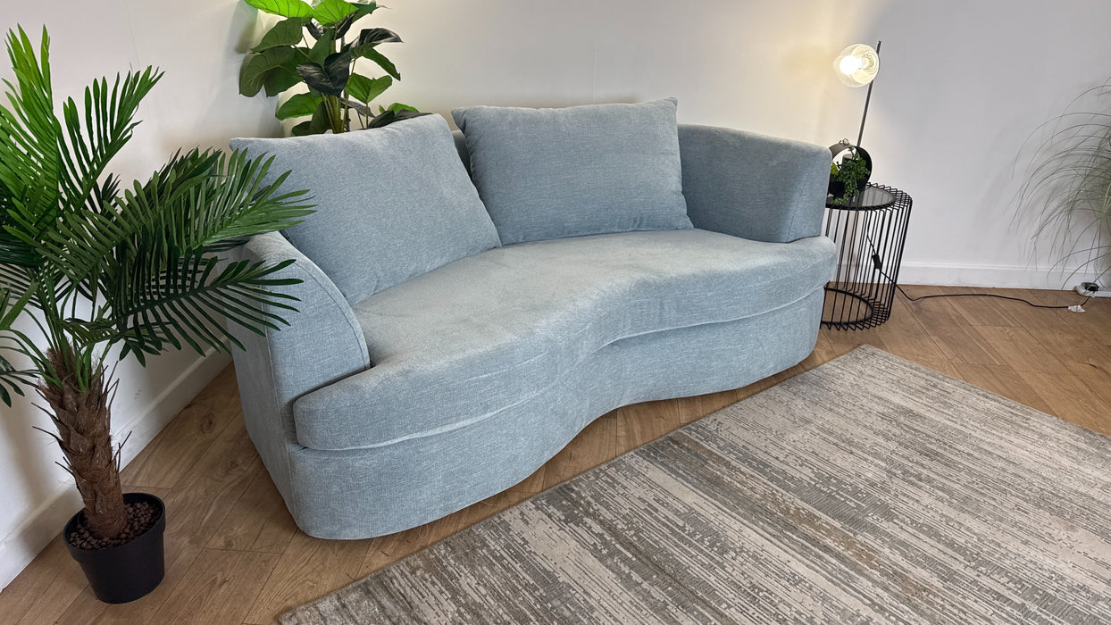 Sofology The Chloe 3 Seater Fabric Sofa in Linen Look Chenille Sky Mix