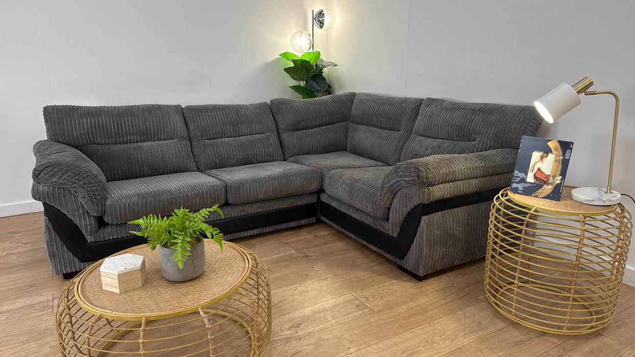DFS The Zana Fabric Corner Sofa in Slate Combination