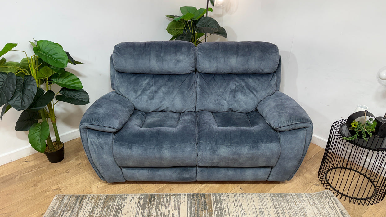 Sofology Radleigh Fabric 2 Seater Power Recliner in Decent Teal