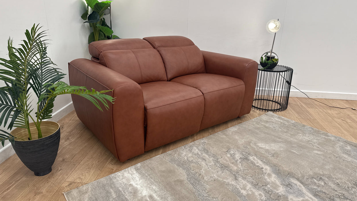 Sofology Bohemia Leather 2 Seater In Cognac