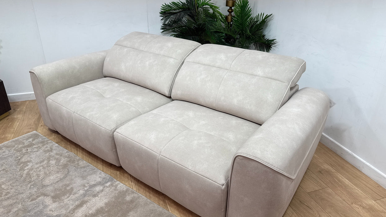 Sofology Riviera Fabric 3 Seater Motion Chaise in Lifestyle Flecked Ivory