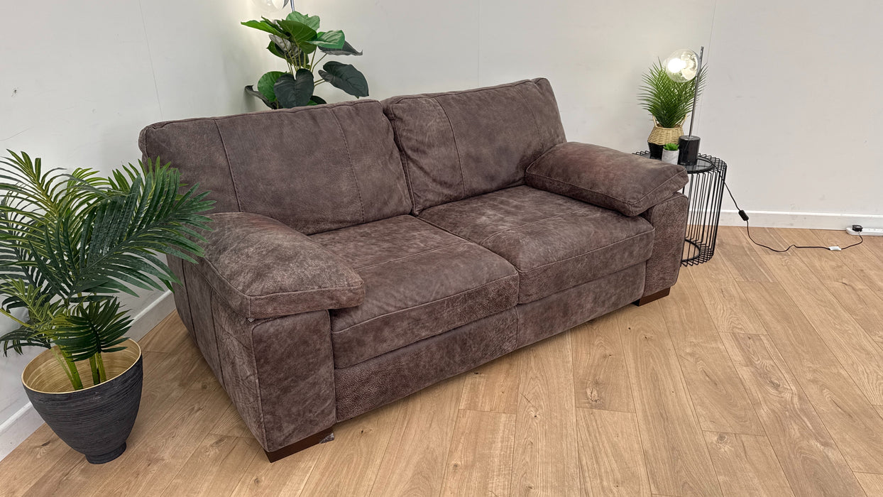 Linara 2 Seater - Leather Sofa - Utah Brown