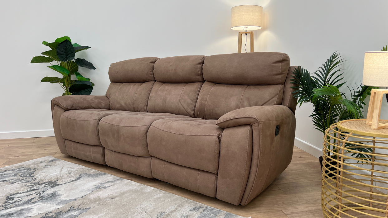 Radley 3 Seater Manual Recliner Natural Fabric