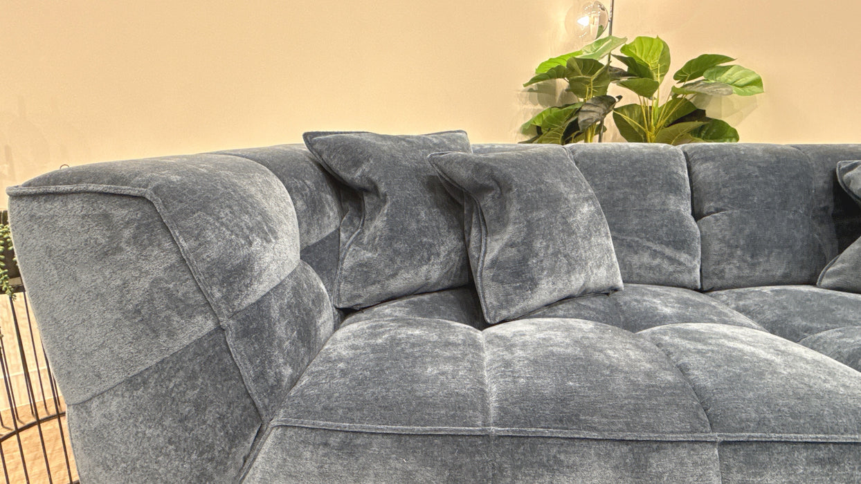 Sofology Moritz 3 Seater Fabric Sofa in Steel Blue