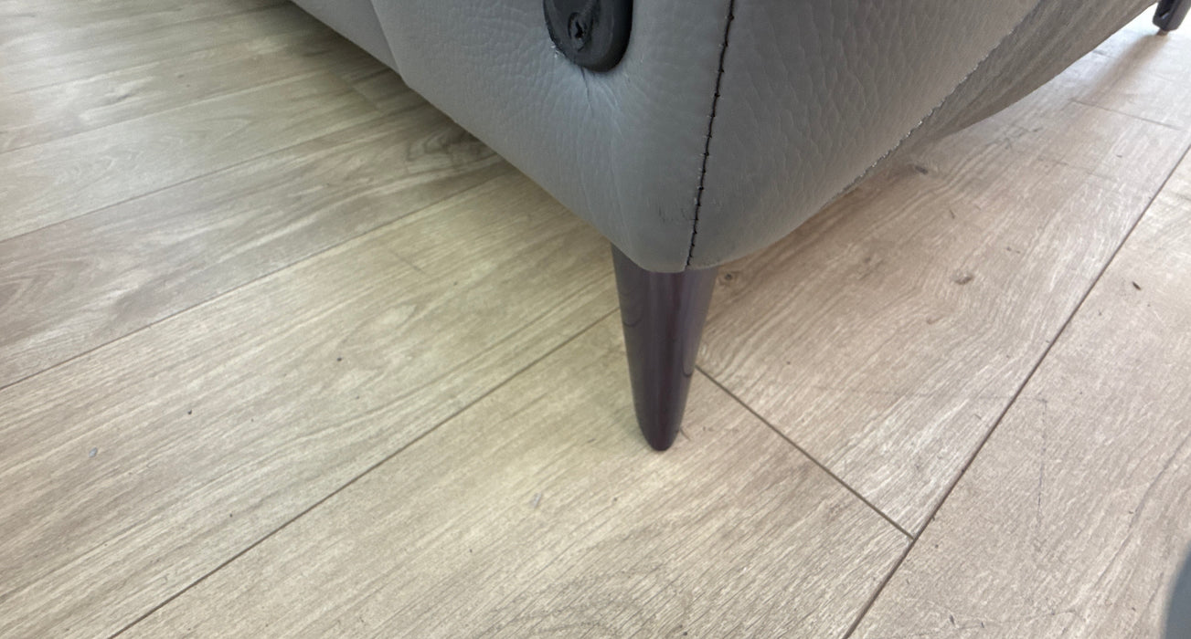 Sofology Allure Leather 3 Corner 3 Smart Console Power Recliner/Headrest Heated Seats Lumbar Support Speakers Trusty Embossed Elephant