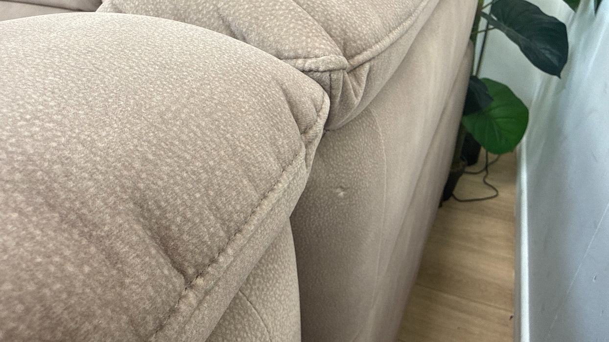 Sofology Illinois Fabric 2 Corner 1 Power Recliner/Headrest in Lifestyle Mottled Latte