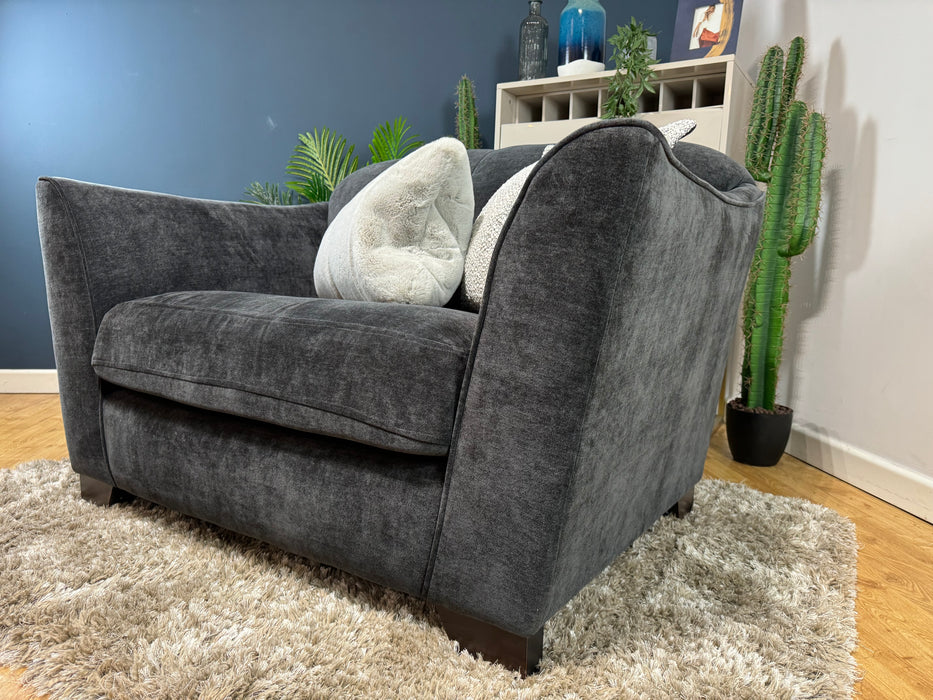 Bartello Fabric Loveseat - Soft Chenille Anthracite - WA2