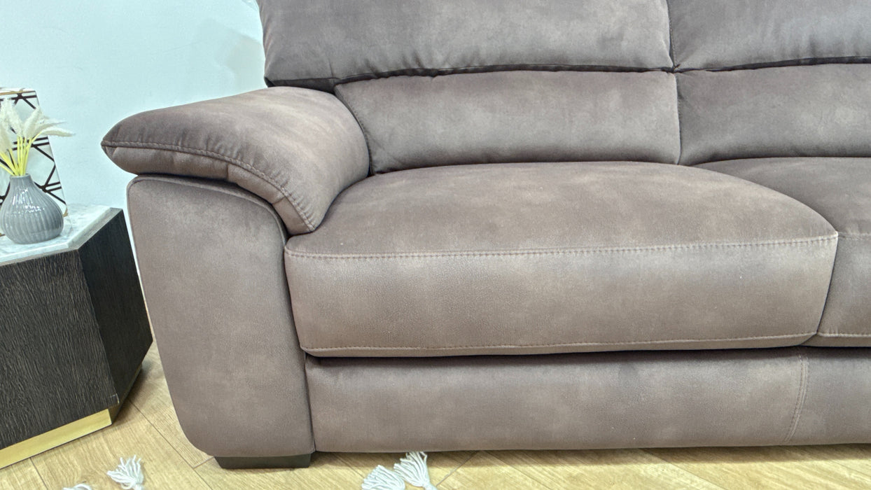 Sofology Santina Fabric 3 Seater in Lifestyle Mottled Dark Chocolate