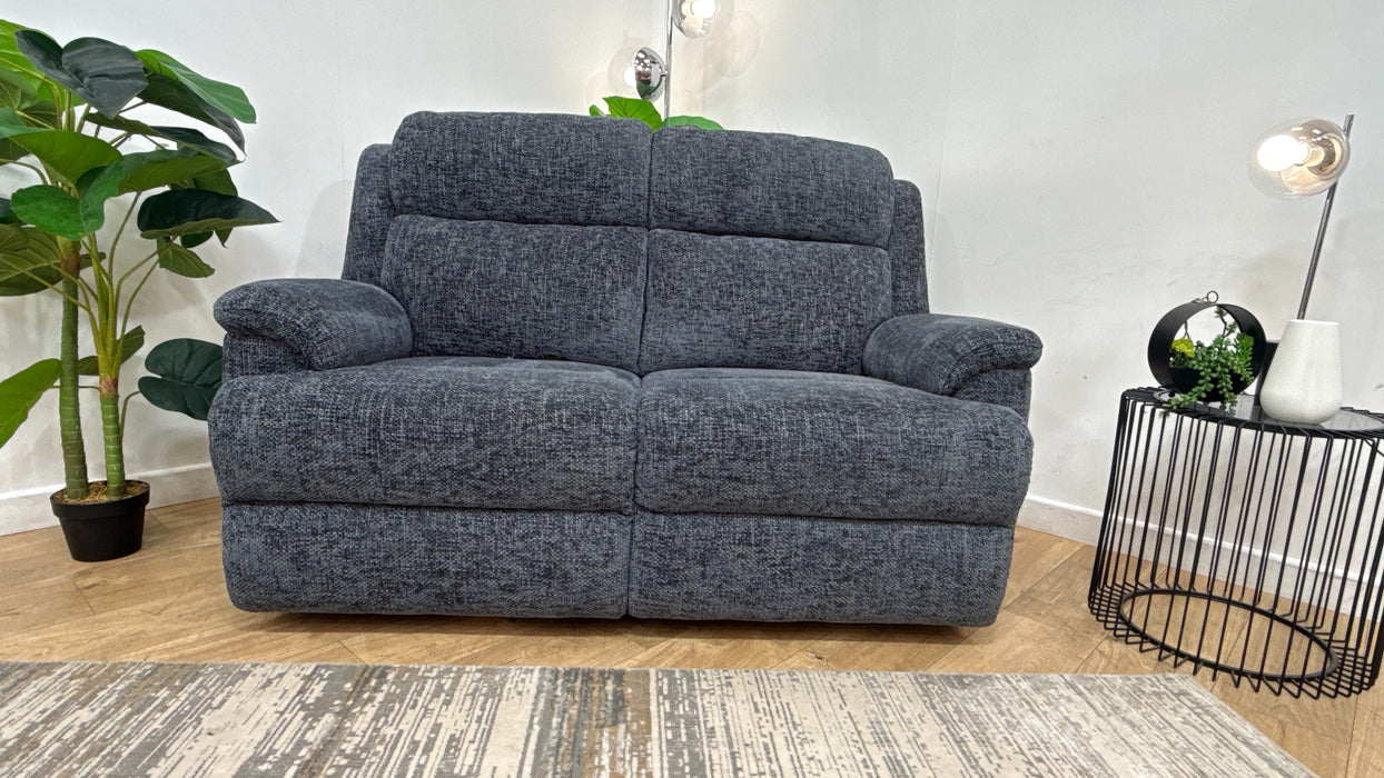 Sofology Gracie Fabric 2 Seater in Hopsack Chenille Midnight