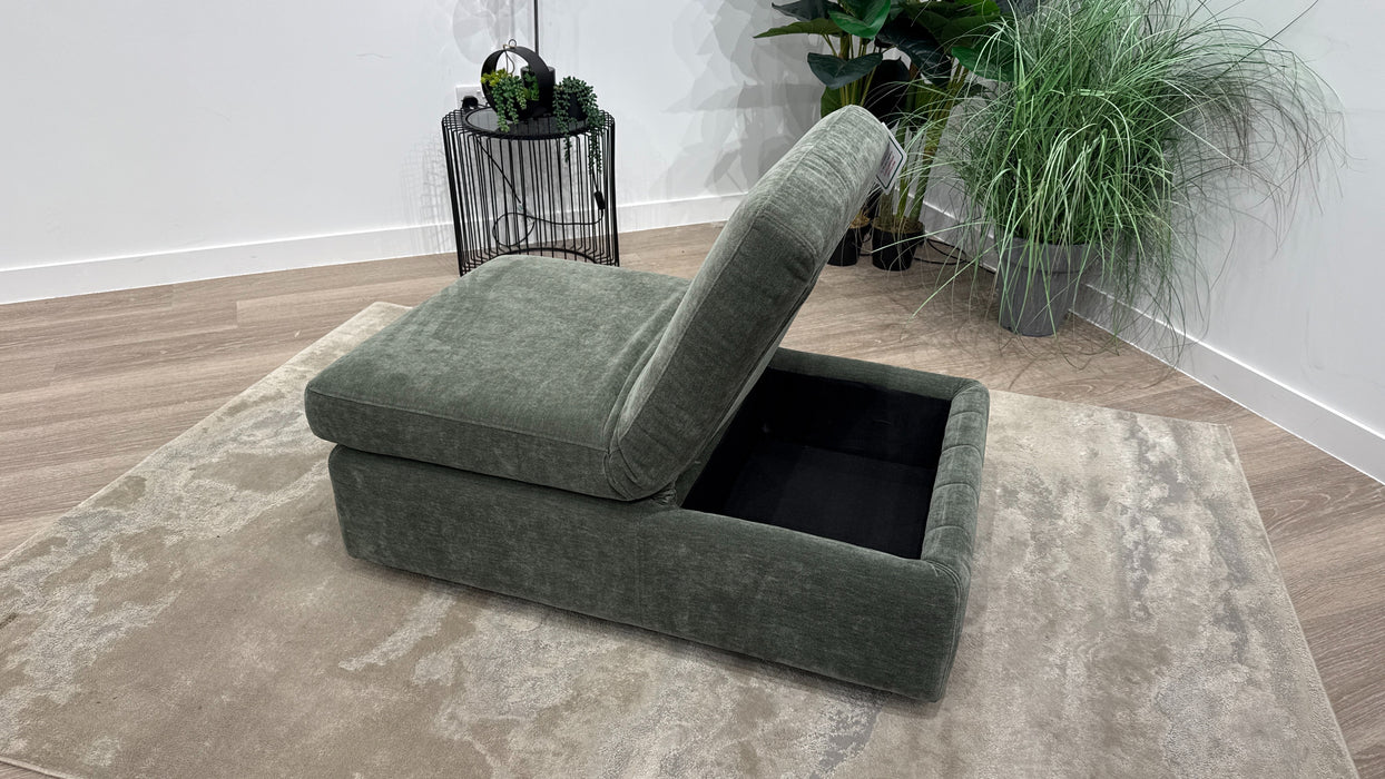 Sofology Elara Dual Footstool With Storage In Chenille Eucalyptus
