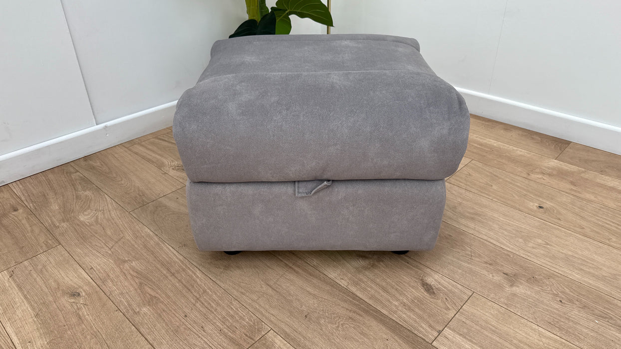 Sofology Marvella Fabric Storage Footstool in Lifestyle Flecked Stone