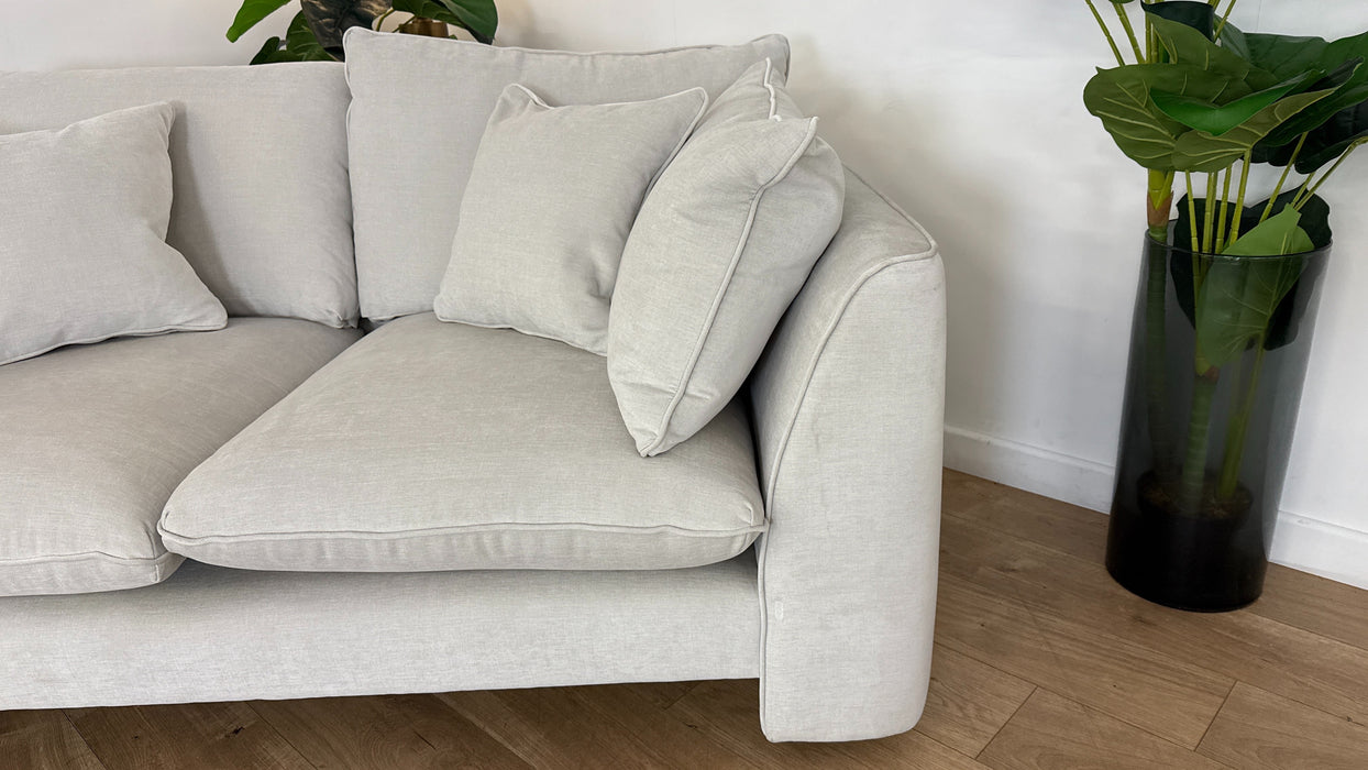 Sofology The Ziggy Fabric 2 Seater in Soft Textured Chenille Ecru