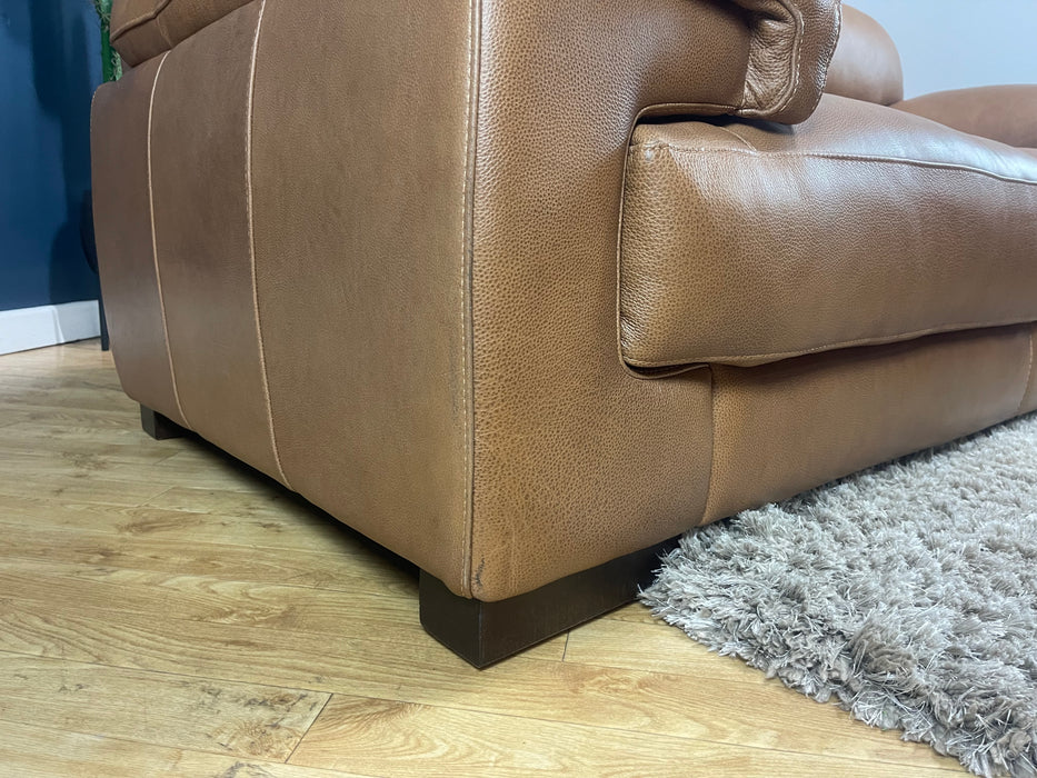 Santino Leather 2 Seater Sofa - Apollo Tan (WA2)