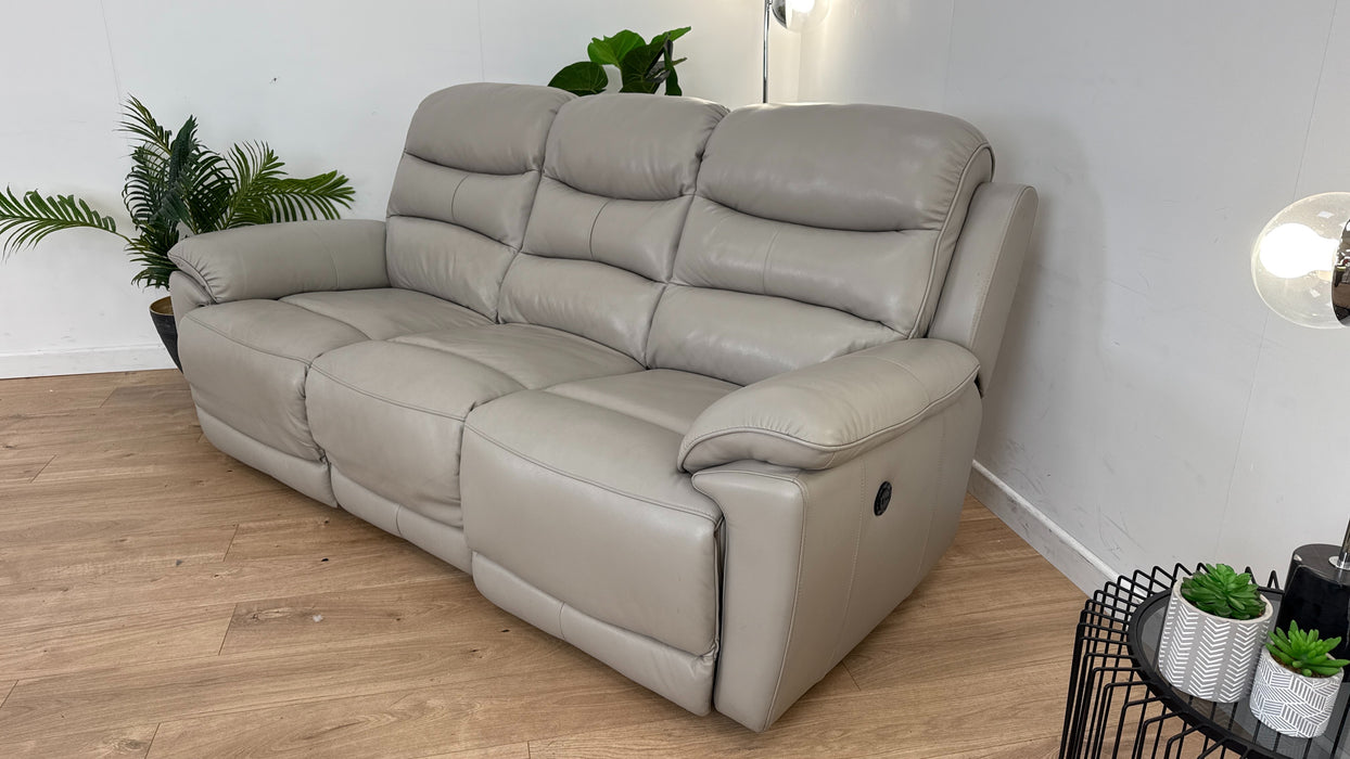 Navona 3 Seater Leather Power a recliner Sofa